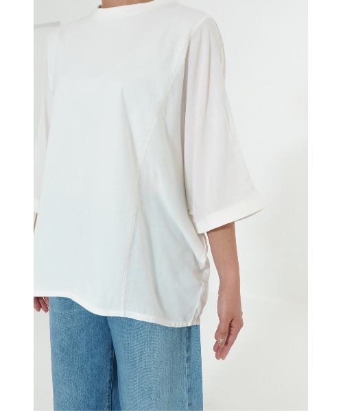 HEART MARKET(ハートマーケット)の「やわらかタッチワイドプルオーバー(Tシャツ/カットソー・レディース・サックスブルー/ナチュラル/ブラック/ホワイト・FREE)」の22枚目の写真