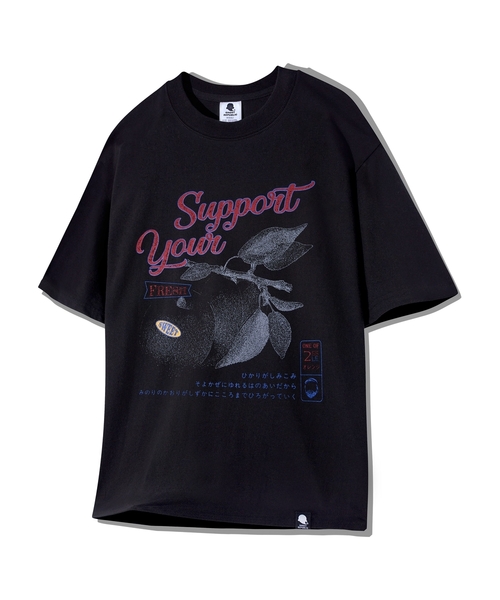 GHOST REPUBLIC(ゴーストリパブリック)の「サポートユーグラフィック半袖Tシャツ2カラーGT-390(Tシャツ/カットソー・レディース・ブラック/ホワイト・MEDIUM/LARGE/X-LARGE)」の1枚目の写真