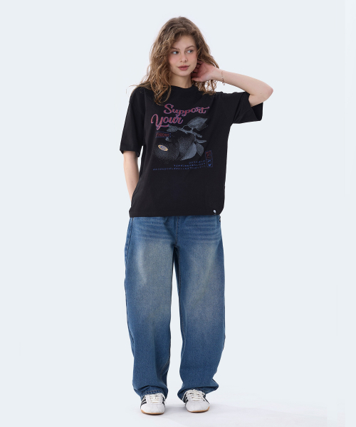 GHOST REPUBLIC(ゴーストリパブリック)の「サポートユーグラフィック半袖Tシャツ2カラーGT-390(Tシャツ/カットソー・レディース・ブラック/ホワイト・MEDIUM/LARGE/X-LARGE)」の16枚目の写真