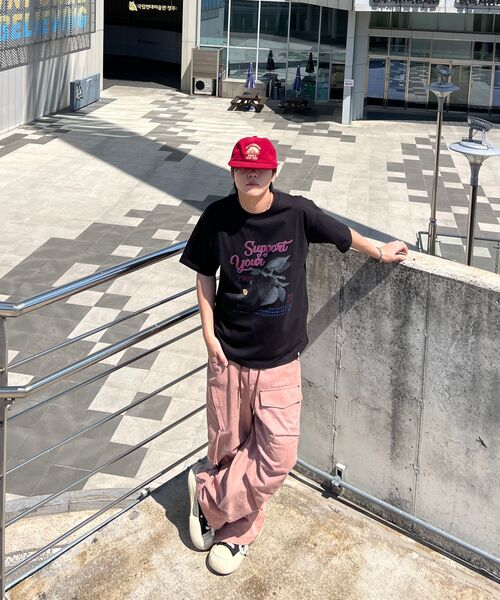 GHOST REPUBLIC(ゴーストリパブリック)の「サポートユーグラフィック半袖Tシャツ2カラーGT-390(Tシャツ/カットソー・レディース・ブラック/ホワイト・MEDIUM/LARGE/X-LARGE)」の5枚目の写真