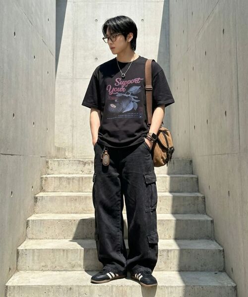 GHOST REPUBLIC(ゴーストリパブリック)の「サポートユーグラフィック半袖Tシャツ2カラーGT-390(Tシャツ/カットソー・レディース・ブラック/ホワイト・MEDIUM/LARGE/X-LARGE)」の3枚目の写真