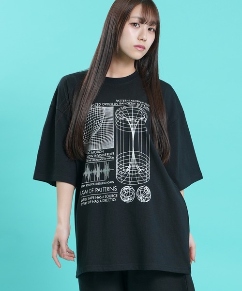 SIDEWAY STANCE(サイドウェイスタンス)の「【SIDEWAY STANCE】 グラフィック プリント 半袖 Tシャツ(Tシャツ/カットソー・メンズ・ホワイト/オートミール/ライトグレー系1/ライトグレー系3/ホワイト系3/パープル系2/ブラック系2/ホワイト系2/ホワイト系1/ホワイト系/ブラック/ブラック系3/ブラック系1/カーキ系/ブラック系・MEDIUM/SMALL/X-LARGE/LARGE)」の10枚目の写真