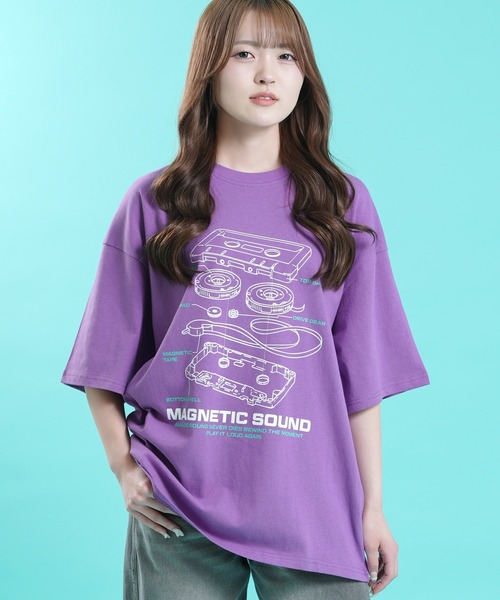 SIDEWAY STANCE(サイドウェイスタンス)の「【SIDEWAY STANCE】 グラフィック プリント 半袖 Tシャツ(Tシャツ/カットソー・メンズ・ホワイト/オートミール/ライトグレー系1/ライトグレー系3/ホワイト系3/パープル系2/ブラック系2/ホワイト系2/ホワイト系1/ホワイト系/ブラック/ブラック系3/ブラック系1/カーキ系/ブラック系・MEDIUM/SMALL/X-LARGE/LARGE)」の15枚目の写真