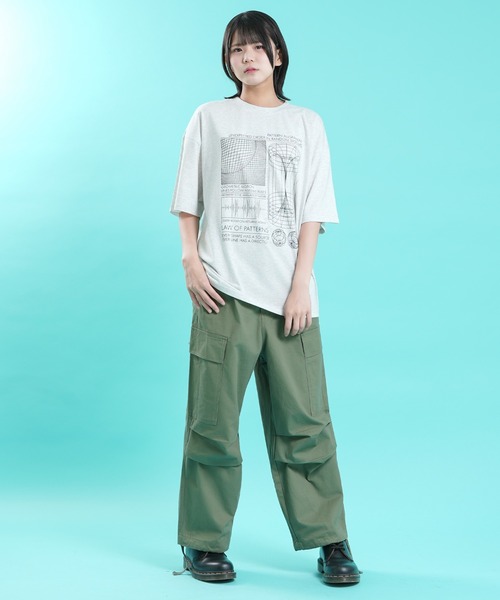 SIDEWAY STANCE(サイドウェイスタンス)の「【SIDEWAY STANCE】 グラフィック プリント 半袖 Tシャツ(Tシャツ/カットソー・メンズ・ホワイト/オートミール/ライトグレー系1/ライトグレー系3/ホワイト系3/パープル系2/ブラック系2/ホワイト系2/ホワイト系1/ホワイト系/ブラック/ブラック系3/ブラック系1/カーキ系/ブラック系・MEDIUM/SMALL/X-LARGE/LARGE)」の16枚目の写真