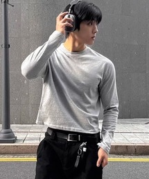 NOWLE | 【NOWLE】タイトフィット エッセンシャル クルーネック ボックス ロンT(Tシャツ/カットソー)