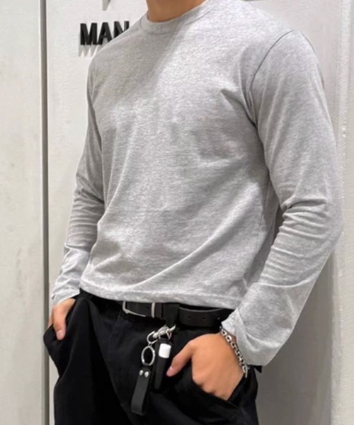 NOWLE(ノウル)の「【NOWLE】タイトフィット エッセンシャル クルーネック ボックス ロンT(Tシャツ/カットソー・メンズ・グレー/ブラック・X-LARGE/LARGE/MEDIUM/SMALL)」の11枚目の写真