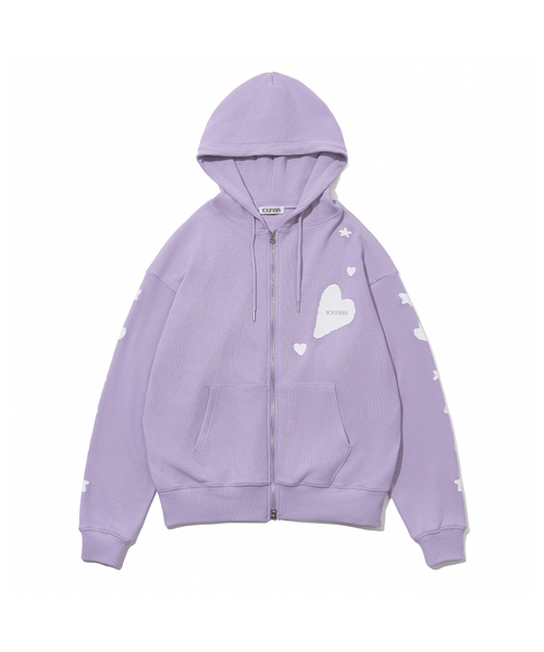 3COLORS] GRAPHIC WAFFLE HOOD ZIP-UP（パーカー）｜YOUHEE（ユヒ）の