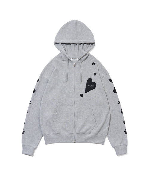 3COLORS] GRAPHIC WAFFLE HOOD ZIP-UP（パーカー）｜YOUHEE（ユヒ）の