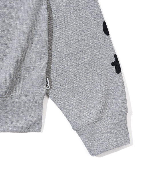 YOUHEE（ユヒ）の「[3COLORS] GRAPHIC WAFFLE HOOD ZIP-UP（パーカー・レディース・ライトグレー/チャコール/パープル・FREE）」の9枚目の写真