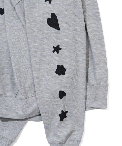 YOUHEE（ユヒ）の「[3COLORS] GRAPHIC WAFFLE HOOD ZIP-UP（パーカー・レディース・ライトグレー/チャコール/パープル・FREE）」の11枚目の写真