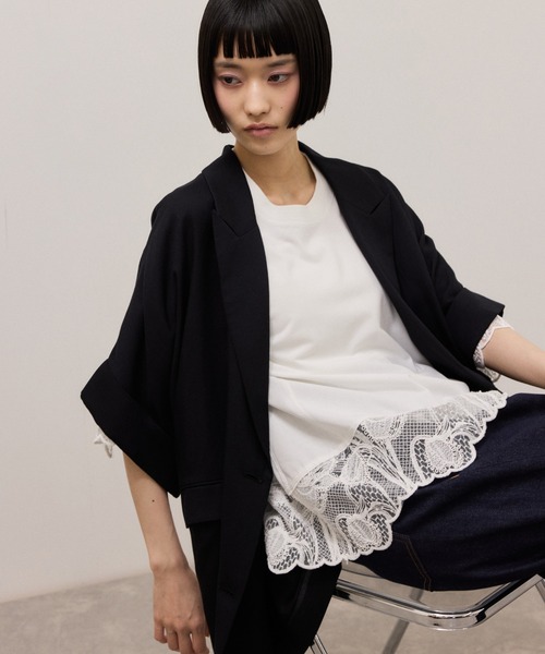 レースコンビT（Tシャツ/カットソー）｜ADAM ET ROPE'（アダムエロペ