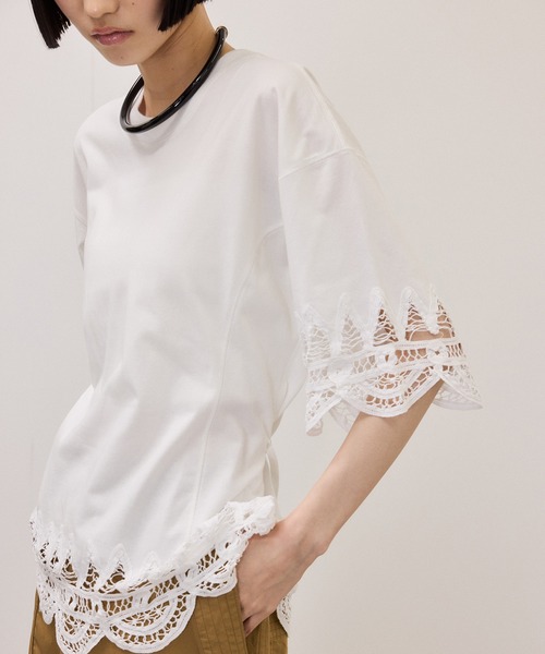 ADAM ET ROPE'（アダムエロペ）の「レースコンビT（Tシャツ/カットソー・レディース・ブラック/ホワイト/ホワイト系その他・FREE）」の20枚目の写真