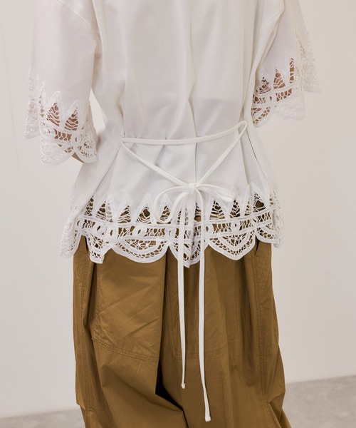 ADAM ET ROPE'（アダムエロペ）の「レースコンビT（Tシャツ/カットソー・レディース・ブラック/ホワイト/ホワイト系その他・FREE）」の21枚目の写真
