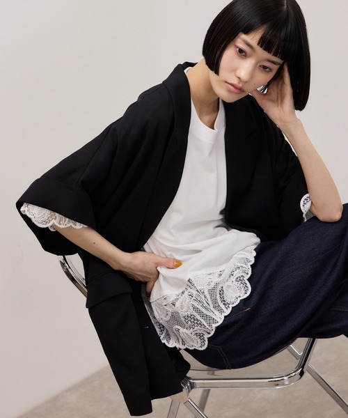 ADAM ET ROPE'（アダムエロペ）の「レースコンビT（Tシャツ/カットソー・レディース・ブラック/ホワイト/ホワイト系その他・FREE）」の15枚目の写真