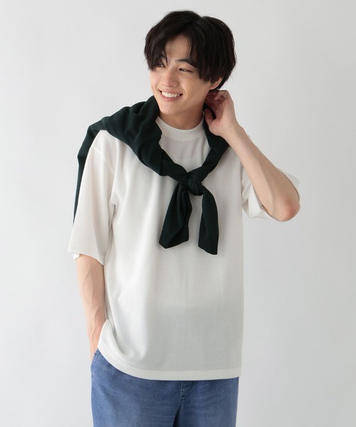 GLOBAL WORK(グローバルワーク)の「サラサラ快適DRYワッフルTシャツ/664233(Tシャツ/カットソー・メンズ・ブラック/ホワイト・X-LARGE/SMALL/MEDIUM/LARGE)」の7枚目の写真