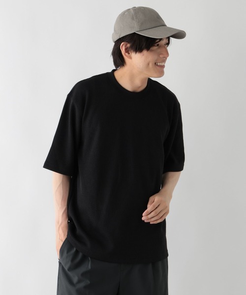 GLOBAL WORK(グローバルワーク)の「サラサラ快適DRYワッフルTシャツ/664233(Tシャツ/カットソー・メンズ・ブラック/ホワイト・X-LARGE/SMALL/MEDIUM/LARGE)」の14枚目の写真