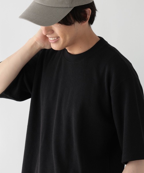 GLOBAL WORK(グローバルワーク)の「サラサラ快適DRYワッフルTシャツ/664233(Tシャツ/カットソー・メンズ・ブラック/ホワイト・X-LARGE/SMALL/MEDIUM/LARGE)」の17枚目の写真