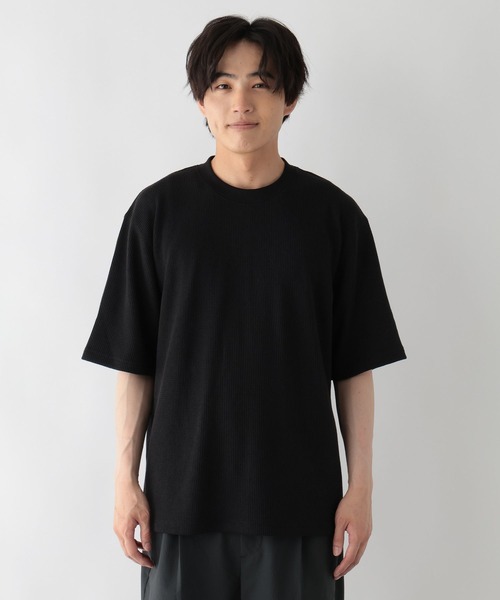 GLOBAL WORK(グローバルワーク)の「サラサラ快適DRYワッフルTシャツ/664233(Tシャツ/カットソー・メンズ・ブラック/ホワイト・X-LARGE/SMALL/MEDIUM/LARGE)」の18枚目の写真