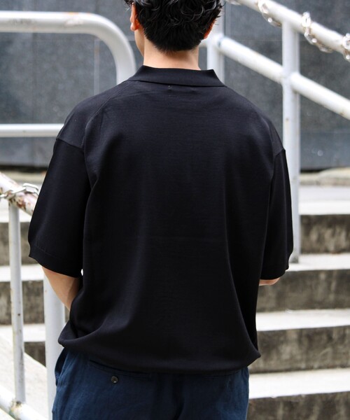 GLOSTER(グロスター)の「【ラクなのに上品】コットンタッチリラックスポロ(ポロシャツ・メンズ・ブラック/グリーン/オフホワイト・L/M/S)」の8枚目の写真