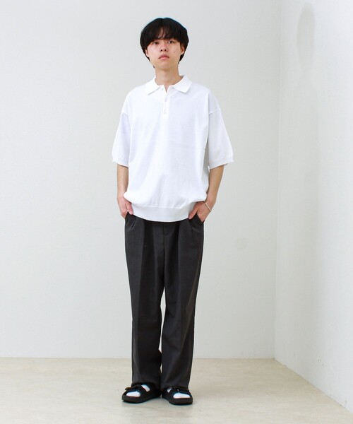 GLOSTER(グロスター)の「【ラクなのに上品】コットンタッチリラックスポロ(ポロシャツ・メンズ・ブラック/グリーン/オフホワイト・L/M/S)」の15枚目の写真