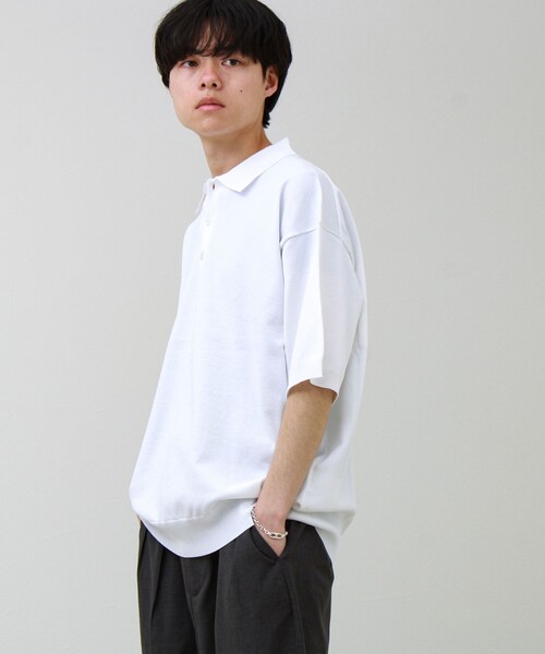 GLOSTER(グロスター)の「【ラクなのに上品】コットンタッチリラックスポロ(ポロシャツ・メンズ・ブラック/グリーン/オフホワイト・L/M/S)」の17枚目の写真