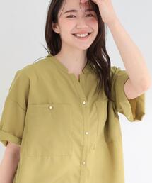 【洗濯機可/S-LL】大人の抜け感 ゆるっと5分袖シャツ