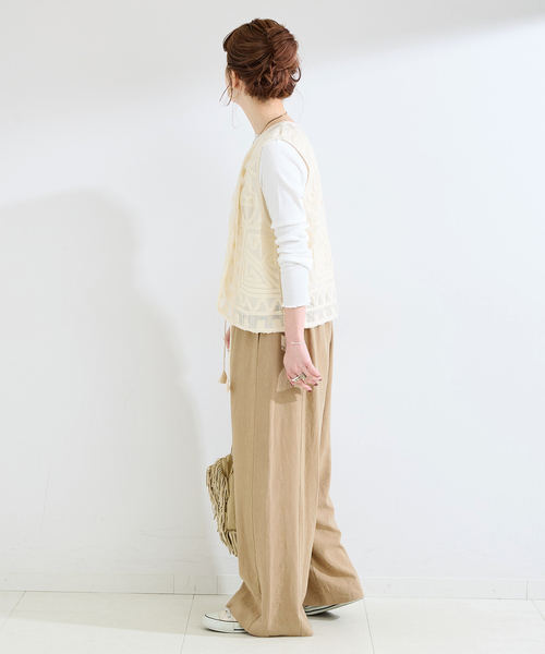 B.C STOCK(ベーセーストック)の「《追加》手洗い可 / フィブリルRelaxパンツ(その他パンツ・レディース・ブラック/チャコールグレー/ベージュ・MEDIUM/SMALL)」の18枚目の写真