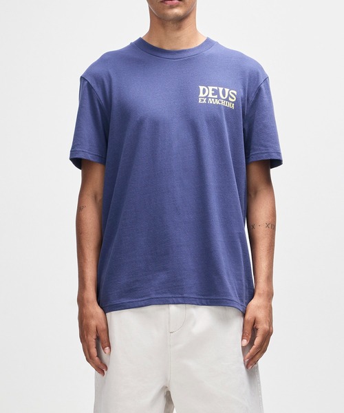DEUS EX MACHINA(デウスエクスマキナ)の「CHINOOK TEE(Tシャツ/カットソー・メンズ・ブルー/ブラック・M/L)」の1枚目の写真