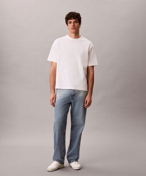 Calvin Klein(カルバン・クライン)の「ショートスリーブリラックス300Tシャツ(Tシャツ/カットソー・メンズ・グレー系その他/ブラック/ブルー系その他/ホワイト・L/M/S/XL)」の5枚目の写真