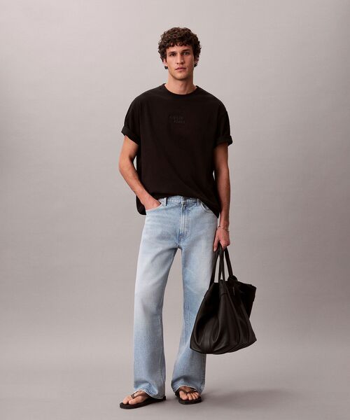Calvin Klein(カルバン・クライン)の「ショートスリーブリラックス300Tシャツ(Tシャツ/カットソー・メンズ・グレー系その他/ブラック/ブルー系その他/ホワイト・L/M/S/XL)」の15枚目の写真