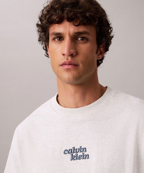 Calvin Klein(カルバン・クライン)の「ショートスリーブリラックス300Tシャツ(Tシャツ/カットソー・メンズ・グレー系その他/ブラック/ブルー系その他/ホワイト・L/M/S/XL)」の18枚目の写真