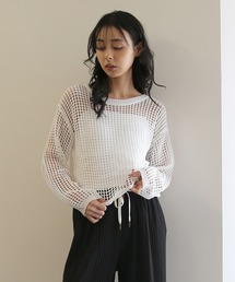ZOZO限定 透かし編みニットプルオーバー(インナー付き)2点セット