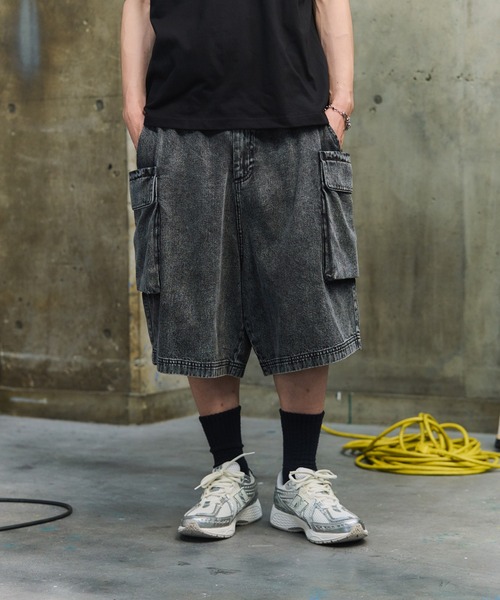 Labordi(ラボード)の「【Labordi / ラボード】総柄プリントカーゴショートパンツ / デニムカーゴショートパンツ(デニムパンツ・メンズ・ブラック/カーキ/グレー/ブラック系その他/ブラウン/ホワイト・M/L)」の3枚目の写真