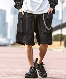 Labordi（ラボード）の「【Labordi / ラボード】総柄プリントカーゴショートパンツ / デニムカーゴショートパンツ（デニムパンツ）」