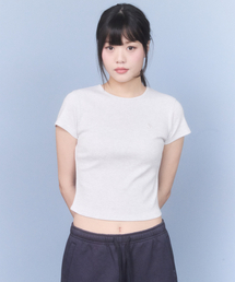 KIRSH | プレーンスリムフィットTシャツ [メランジグレー](Tシャツ/カットソー)