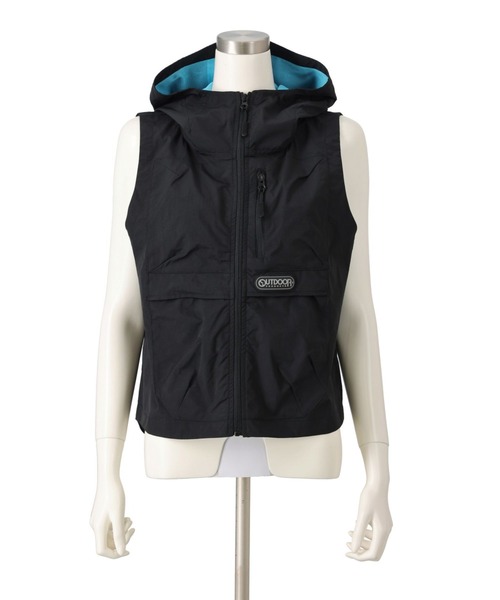 OUTDOOR PRODUCTS(アウトドアプロダクツ)の「OUTDOOR UV フード付きライトベスト(ベスト・レディース・カーキ/ブラック・LARGE/LL/3L/MEDIUM)」の4枚目の写真