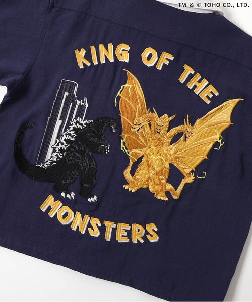 BREEZE(ブリーズ)の「【リンク】WEB限定 ゴジラ刺繍シャツ(シャツ/ブラウス・キッズ・ネイビー/ブラック・110/100/150/140/130/120)」の15枚目の写真