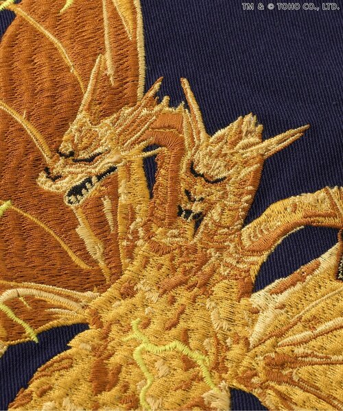 BREEZE(ブリーズ)の「【リンク】WEB限定 ゴジラ刺繍シャツ(シャツ/ブラウス・キッズ・ネイビー/ブラック・110/100/150/140/130/120)」の16枚目の写真