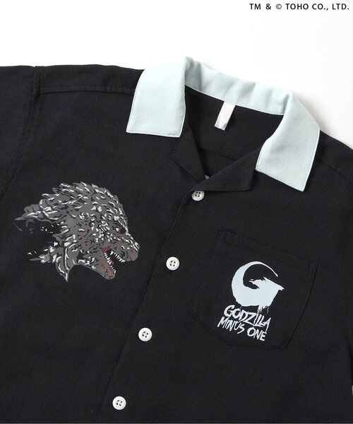 BREEZE(ブリーズ)の「【リンク】WEB限定 ゴジラ刺繍シャツ(シャツ/ブラウス・キッズ・ネイビー/ブラック・110/100/150/140/130/120)」の10枚目の写真
