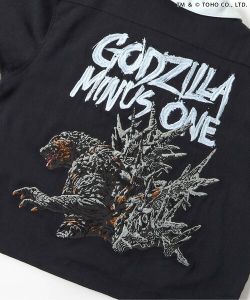 BREEZE(ブリーズ)の「【リンク】WEB限定 ゴジラ刺繍シャツ(シャツ/ブラウス・キッズ・ネイビー/ブラック・110/100/150/140/130/120)」の11枚目の写真
