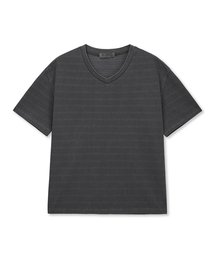 ミュートストライプVネックTシャツ : 2カラー