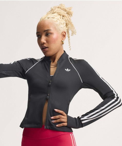 adidas(アディダス)の「adidas OG SPORT SUPERSTAR MIDLAYER SHIRT / アディダス オリジナルス スポーツ SST ミッドレイヤー シャツ(その他トップス・レディース・ブラック・S/M/L)」の7枚目の写真