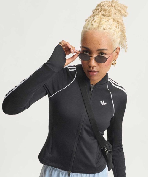 adidas(アディダス)の「adidas OG SPORT SUPERSTAR MIDLAYER SHIRT / アディダス オリジナルス スポーツ SST ミッドレイヤー シャツ(その他トップス・レディース・ブラック・S/M/L)」の4枚目の写真