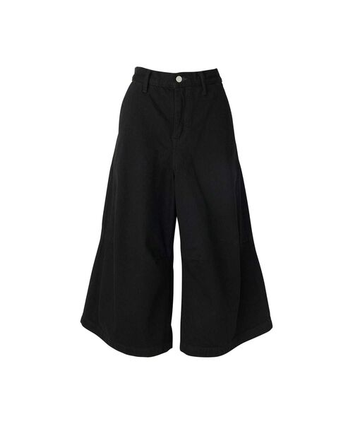 HYSTERIC GLAMOUR（ヒステリックグラマー）の「ニーダーツデニムハーフパンツ（デニムパンツ・レディース・ライトインディゴブルー/ブラック・SMALL/X-SMALL/MEDIUM）」の2枚目の写真