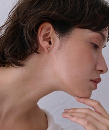 JUPITER（ジュピター）の「【片耳】【K10】天然石ローズカットピアス<動画あり>　ユニセックス（ピアス（片耳用））」