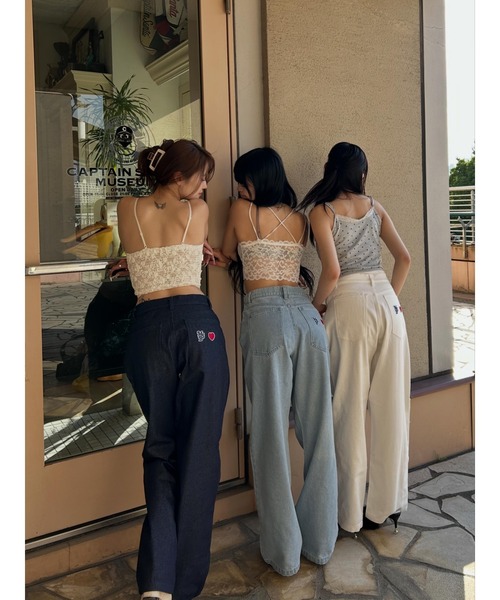 My sugar Babe（マイシュガーベイブ）の「slim straight denim（デニムパンツ・メンズ・White/ブルー/インディゴブルー・MEDIUM/SMALL/LARGE）」の9枚目の写真