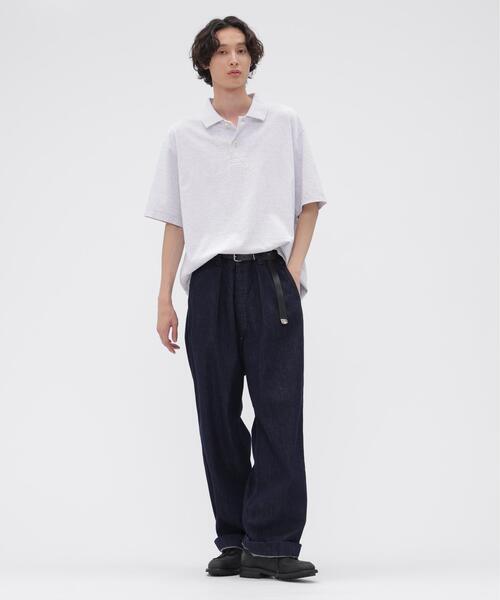 MHL.(エムエイチエル)の「MARL COTTON JERSEY TOP(Tシャツ/カットソー・メンズ・ネイビー/グレー系その他・LARGE/MEDIUM)」の4枚目の写真