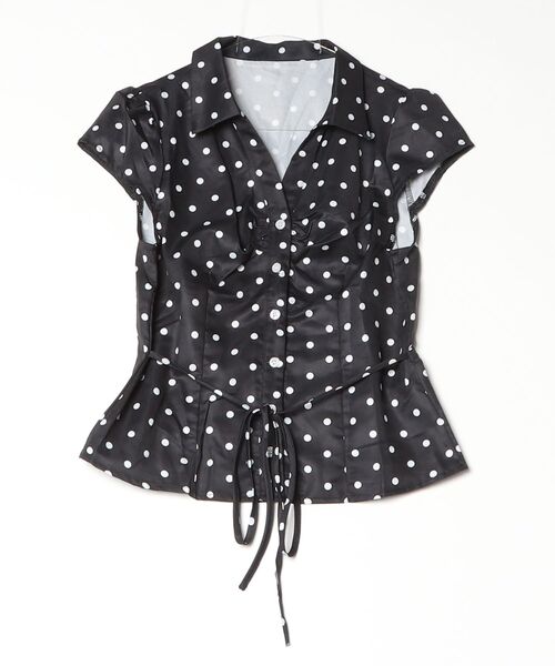 tinkerend(ティンカーエンド)の「Gathered Dot Blouse / ギャザードットブラウス(シャツ/ブラウス・レディース・ホワイト/ブラック・FREE)」の13枚目の写真