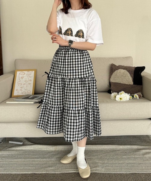 tunee(チュニー)の「ワンちゃんデザインプリント半袖Tシャツ(hsyd)(Tシャツ/カットソー・レディース・F/I/B/C/E/G・MEDIUM/LARGE)」の4枚目の写真