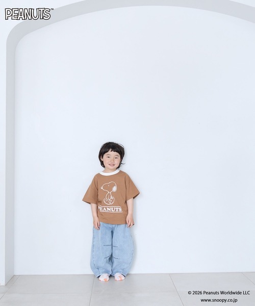 LOWRYS FARM（ローリーズファーム）の「【SNOOPY】リンガーTシャツ　656760（Tシャツ/カットソー・キッズ・シルバー/アイボリー/ブラウン系その他・120cm/130cm/140cm/150cm/110cm）」の21枚目の写真
